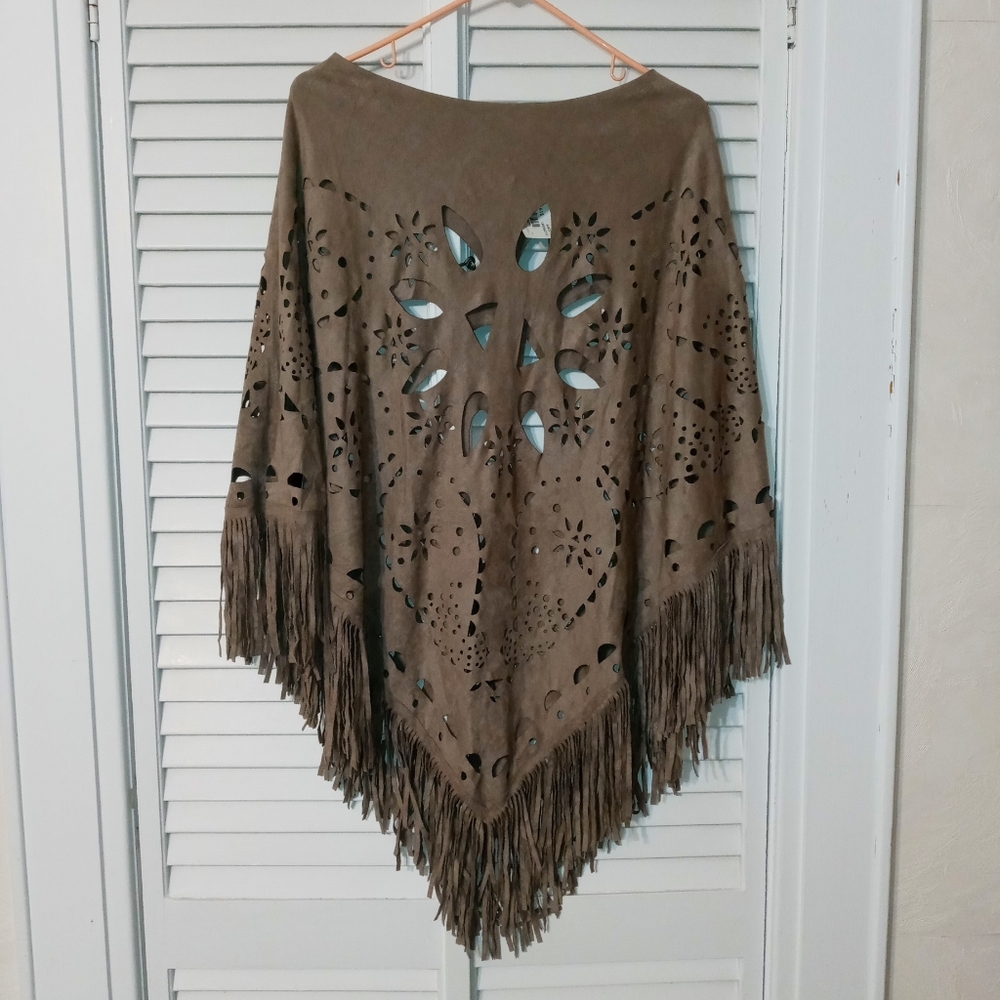 Cutout design poncho